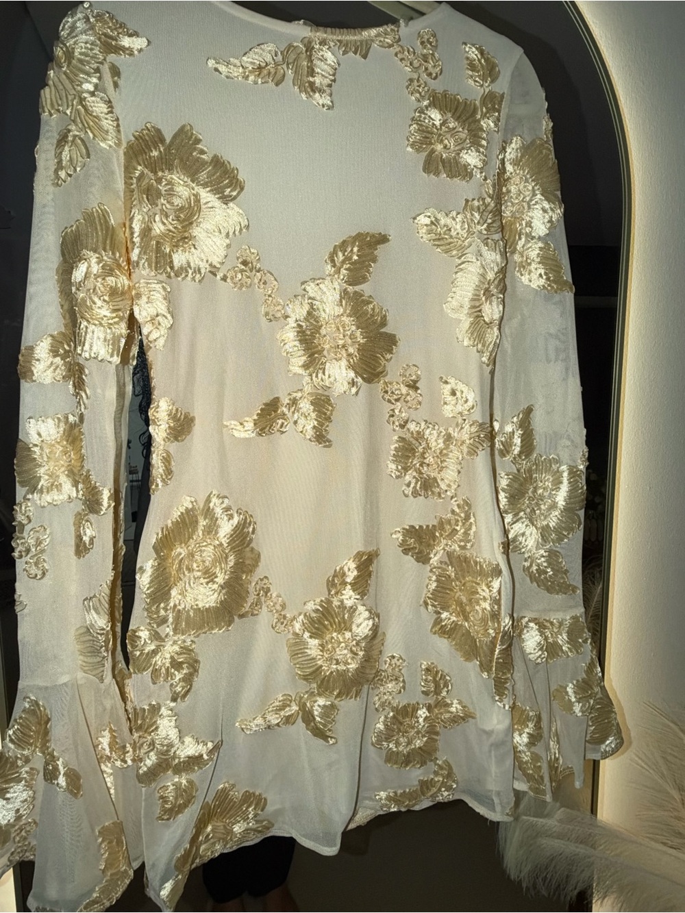 Commence Ivory Floral Maxi Dress  Like New
